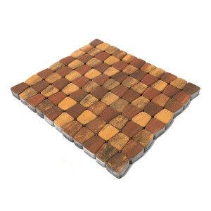 Тротуарная плитка BRAER Классико круговая, Color Mix "Мальва", h=60 мм